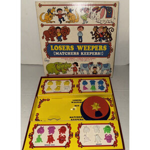 Vintage 1971 Cadaco Losers Weepers Matchers Keepers! Animal Matching Game